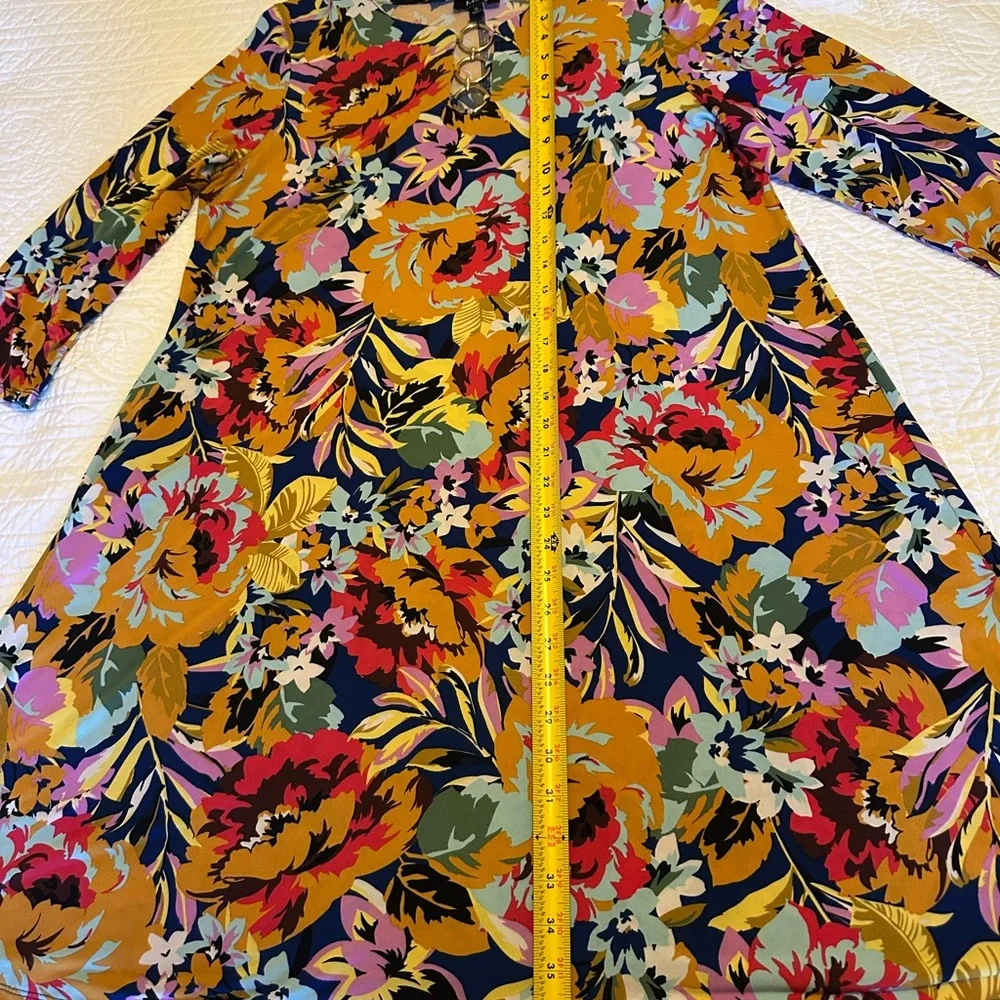 MSK Multicolor Floral Long Sleeve Dress - Picture 3 of 9